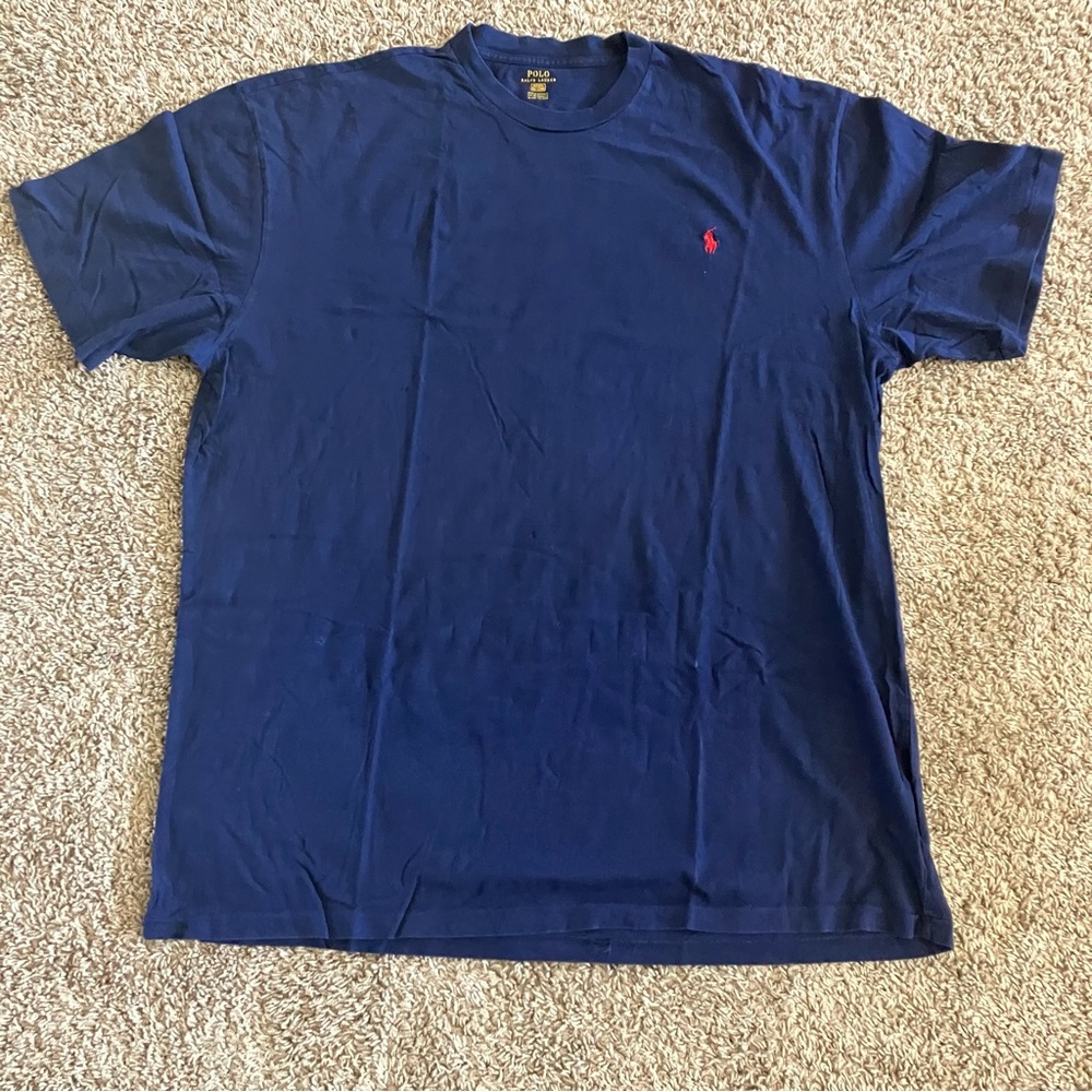 Polo Ralph Lauren Men's 2XLT Tee Shirt T Big & Tall  Navy Blue
